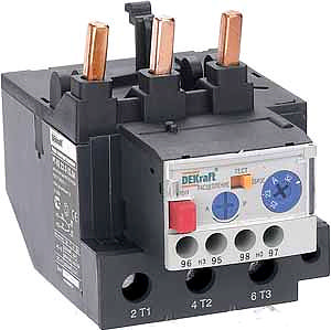 Реле тепловой перегрузки РТ-03, It=80_95A, 1NO+1NC, CLASS 10A, обрыв L, прямой монтаж, для KM-103-050_095 фото