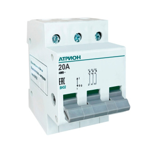 Выключатель нагрузки BH32, 3P, 20A, 3M фото