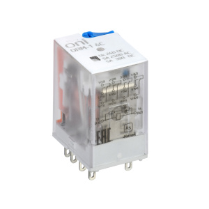 Миниатюрное реле ORM-1-4C-DC24V-L-B, 4CO, 5A(250VАС/30VDC), 24VDC, кнопка тест, LED фото