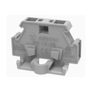 Мини-клемма проходная, пружинная WS1.5-DB-01P-11-00Z(H), 17.5A, 800V, 2 присоед., 1.5(0,2_1,5)mm², серая фото