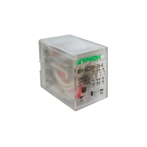 Промежуточное реле MY4, 4CO, 3A(240VАС/28VDC), 220VAC, LED фото