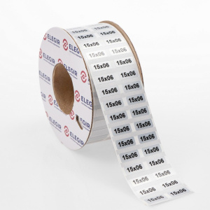 Маркировочная наклейка NPT-15х06 металлизирован. (уп. 6000 шт.) фото