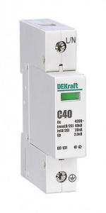 Ограничитель перенапряжения ОП101-1Р-040-C-440, 1P, 440VAC, 20kA(8/20µs), класс C, 1M фото