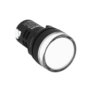 Лампа сигнальная AD22-22DS белая, АС/DC 24 фото