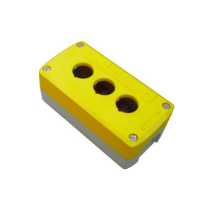 Корпус поста кнопочного XAL 3 кнопки (желтый) фото