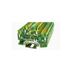 Клемма заземления 2-х уровневая, push-in DSKK2.5-PE-01P-1C-00Z(H), 4 присоед., 2.5(0,2_4)mm², желто-зеленая фото