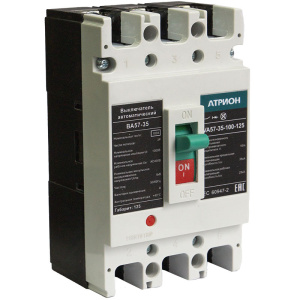 Выключатель автоматический BA57-35-125, 100A, 3P, 400VAC, 35kA, Ii=10*In, термомагнитный, фиксированный фото