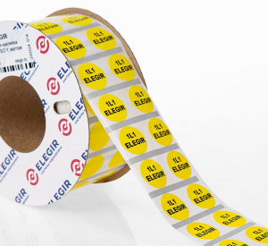 Маркировочная наклейка круглая NPP-15/2-Y, желтая (уп. 3600 шт.) фото