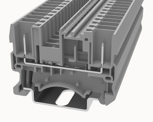 Клемма проходная штекерная DS2.5/2P-01P-11-00Z(H), 24A, 500V, 2 присоед., серая фото