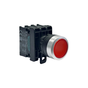 Кнопка TGLA1-DP4, 2NC, 3A(230VAC), красная, LED 220VAC/DC, IP65 фото