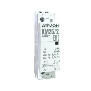 Контактор KM25/20, 2NO, 25A, 230VAC, механическая индикация, 1M фото