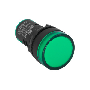 Лампа сигнальная AD22-22DS зеленая, АС220 фото