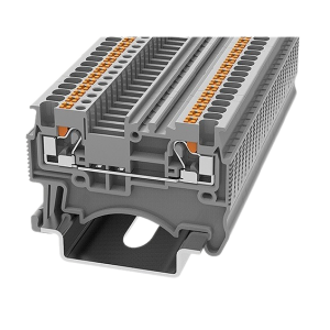 Клемма проходная, push-in DS1.5-01P-11-00Z(H), 17.5A, 500V, 2 присоед., 1.5 (0,14_1,5)mm², серая фото
