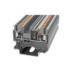 Клемма проходная, push-in DS2.5-01P-11-00Z(H), 24A, 800V, 2 присоед., 2.5(0,2_4)mm², серая фото