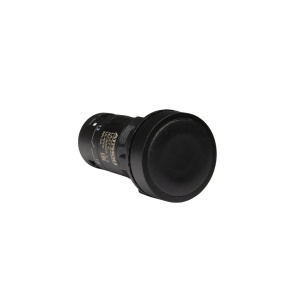 Кнопка LA37-E1A10K, 1NO, 3A(240VAC), черная, моноблок, фронт IP40 фото