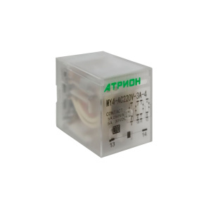 Промежуточное реле MY4, 4CO, 3A(240VАС/28VDC), 220VAC фото