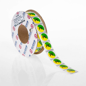 Маркировочная наклейка круглая NPP-15/1-YG, желто-зеленая (уп. 1800 шт.) фото