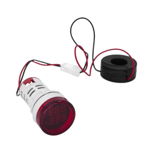 Индикатор светосигнальный значения тока и напряжения LL-E-r красный 60-500В AC, 0-100А фото