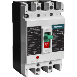 Выключатель автоматический BA57-35-125, 16A, 3P, 400VAC, 35kA, Ii=10*In, термомагнитный, фиксированный фото