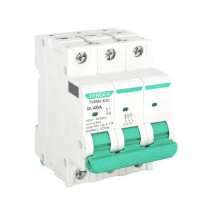 Выключатель автоматический TGBMA-63, 3P, 40A, хар-ка C, 6kA, 3M, без теплового расцепителя фото