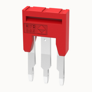 Перемычка DFB3-3.5-16-00Z(H) на 3 полюса, красная, изолированная, для клемм серии DS1.5 фото
