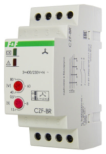 Реле контроля фаз CZF-BR 3х400/230+N 8А 1NO, 1NC IP20 фото
