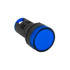 Лампа сигнальная AD22-22DS синяя, АС/DC 24 фото