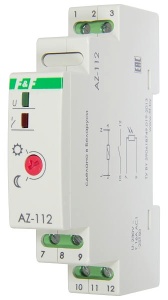 Фотореле AZ-112, 1NO, 16A (250VAC), 2_100Lx, 230VAC, выноcной датчик Ø9.6mm, 1M фото