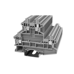 Клемма проходная 2-х уровневая, винтовая DCKKB2.5-01P-11-00Z(H), 24A, 500V, 2.5(0,5_4)mm², серая фото