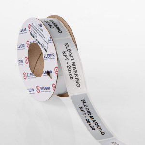 Маркировочная наклейка NPT-20х60 металлизирован. (уп. 400 шт.) фото