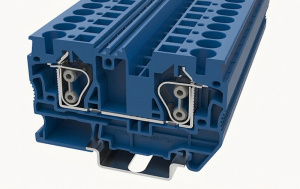 Клемма проходная, пружинная STB6-01P-12-00Z(H), 41A, 1000V, 2 присоед., 6(0,2_10)mm², синяя фото