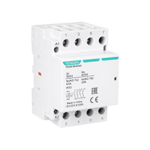 Контактор TGCH1N-6340, 4NO, 63A, 230VAC, механическая индикация, 3M фото