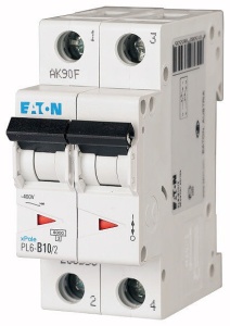 Выключатель автоматический PL6-C10/2, 2P, 10A, хар-ка C, 6kA, 2M фото