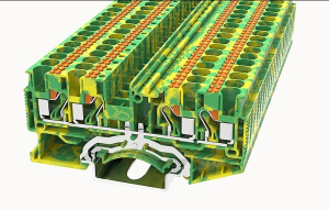 Клемма заземления, push-in DS4-QU-PE-01P-1C-00Z(H) 4 присоед., 4(0,2_6)mm², желто-зеленая фото