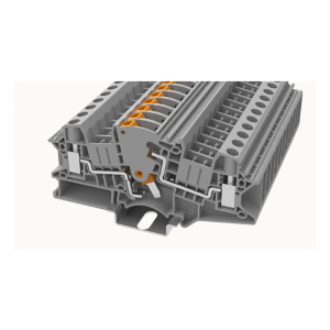 Клемма с размыкателем, винтовая DHVME6-01P-11-00Z(H), 30A, 500V, 2 присоед., 6(0,2_6)mm², серая фото