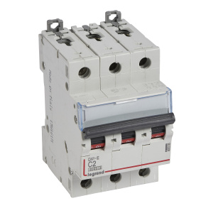 Выключатель автоматический DX3-E, 3P, 2A, хар-ка C, 6kA, 3M фото