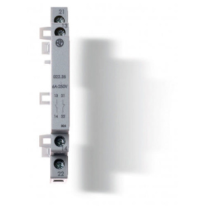 Блок-контакт вспомогательный 022.33, 2NO, 6A(250VAC), монтаж справа, для 22.32, 22.34 фото