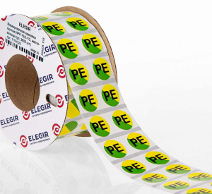 Маркировочная наклейка круглая NPP-15/2-YG, желто-зеленая (уп. 3600 шт.) фото