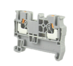 Клемма  проходная RIT2.5 GY, 24A, 1000V, push-in, 2 присоед., 2.5(max 4)mm², серая фото