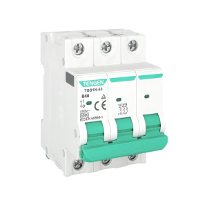 Выключатель автоматический TGB1N-63, 3P, 40A, хар-ка B, 6kA, 3M фото