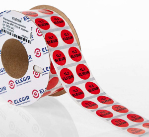 Маркировочная наклейка круглая NPP-15/2-R, красная(уп. 3600 шт.) фото