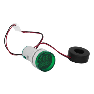 Индикатор светосигнальный значения тока и напряжения LL-E-g зеленый 60-500В AC, 0-100А фото