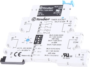 Интерфейсный модуль EMR реле с таймером 38.21.0.024.9024, 1NO, 6A(1,5…24VDC), 24VAC/DC фото