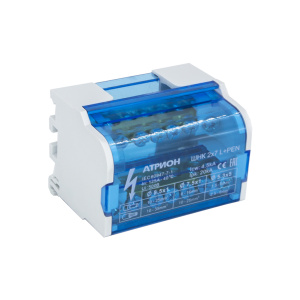 Шина нулевая в корпусе на Din-рейку ШНК 2х7 L+PEN 125А фото