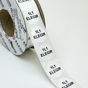 Маркировочная наклейка круглая NPP-20-R, белая (уп. 1400 шт.) фото