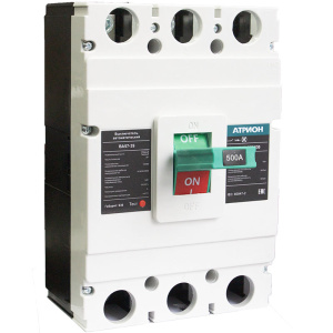 Выключатель автоматический BA57-39-630, 500A, 3P, 400VAC, 50kA, Ii=10*In, термомагнитный, фиксированный фото