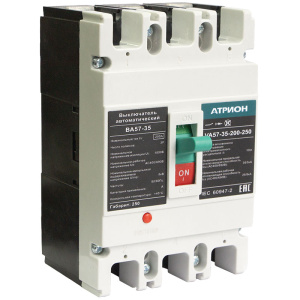 Выключатель автоматический BA57-35-250, 200A, 3P, 400VAC, 35kA, Ii=10*In, термомагнитный, фиксированный фото