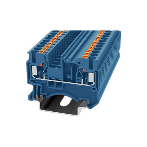 Клемма проходная, push-in DS2.5-01P-12-00Z(H), 24A, 800V, 2 присоед., 2.5(0,2_4)mm², синяя фото