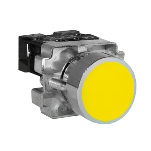 Кнопка XB2-BA51, 1NO, 3A(240VAC), желтая, фронт IP40 фото