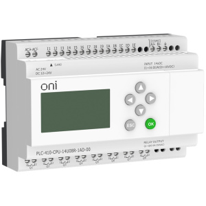 ПЛК 410 Модуль ЦПУ 8 DI 6 UI (0-10 В/DI) 8 RO 12В-24В DC или 24В AC с Ethernet портом с экраном ONI фото